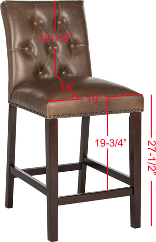 Safavieh Norah Counter Stool Brown and Espresso Furniture 