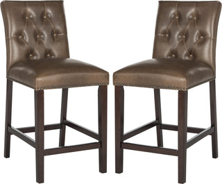 Safavieh Norah Counter Stool Brown and Espresso Furniture 