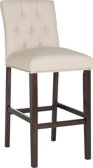 Safavieh Norah Bar Stool Beige and Espresso Furniture 