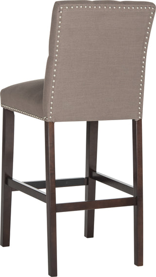 Safavieh Norah Bar Stool Dark Taupe and Espresso Furniture 