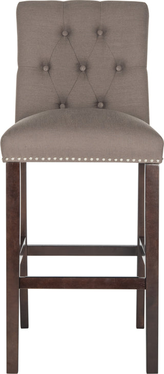 Safavieh Norah Bar Stool Dark Taupe and Espresso Furniture main image