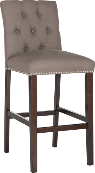 Safavieh Norah Bar Stool Dark Taupe and Espresso Furniture 