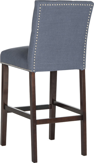 Safavieh Norah Bar Stool Navy and Espresso Furniture 