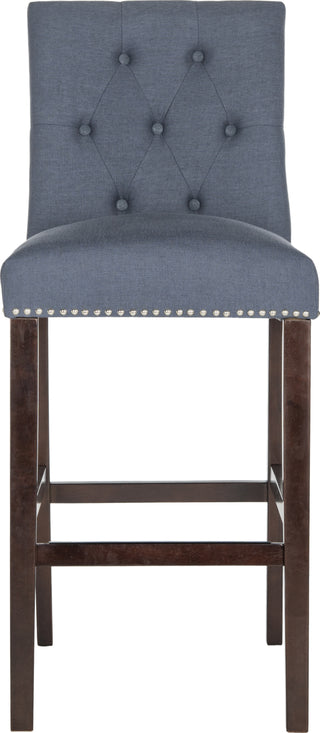 Safavieh Norah Bar Stool Navy and Espresso Furniture main image