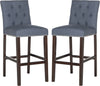 Safavieh Norah Bar Stool Navy and Espresso Furniture 