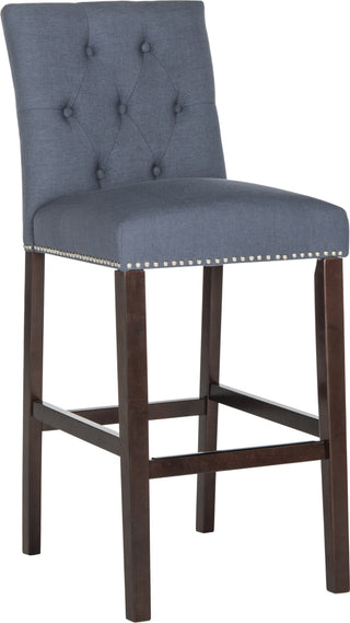 Safavieh Norah Bar Stool Navy and Espresso Furniture 