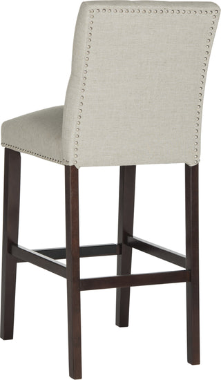 Safavieh Norah Bar Stool Light Grey and Espresso Furniture 