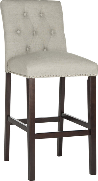 Safavieh Norah Bar Stool Light Grey and Espresso Furniture 