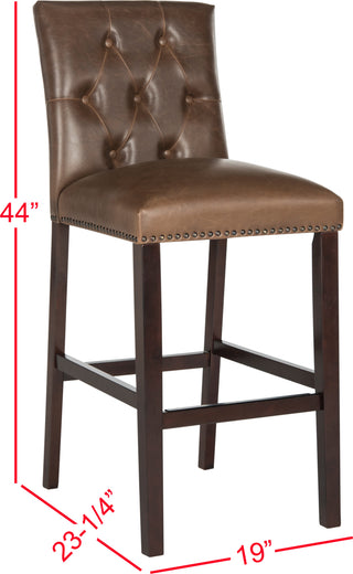 Safavieh Norah Bar Stool Brown and Espresso Furniture 