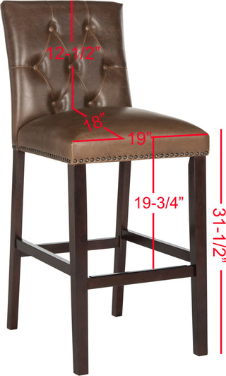 Safavieh Norah Bar Stool Brown and Espresso Furniture 