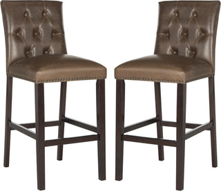 Safavieh Norah Bar Stool Brown and Espresso Furniture 