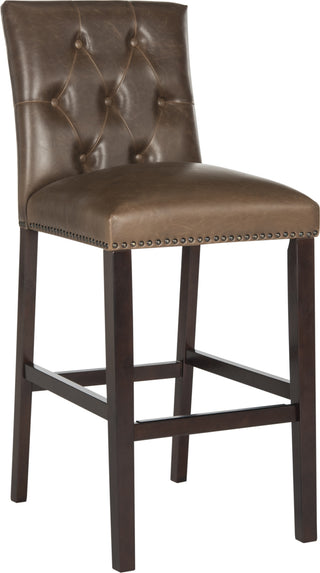 Safavieh Norah Bar Stool Brown and Espresso Furniture 