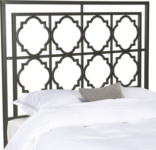 Safavieh Silva Metal Headboard Gunmetal Bedding 