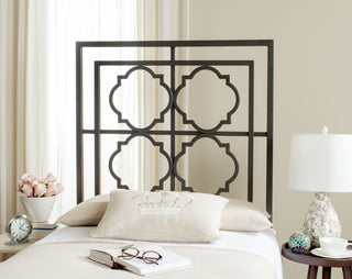 Safavieh Silva Metal Headboard Gunmetal Bedding 