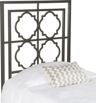 Safavieh Silva Metal Headboard Gunmetal Bedding 