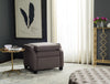 Safavieh Hamilton Recliner Chair Dark Taupe and Black Furniture 
