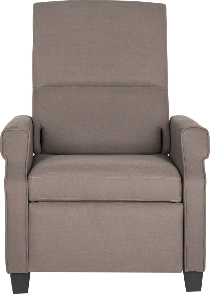 Safavieh Hamilton Recliner Chair Dark Taupe and Black Furniture main image