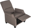 Safavieh Hamilton Recliner Chair Dark Taupe and Black Furniture 