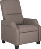 Safavieh Hamilton Recliner Chair Dark Taupe and Black Furniture 