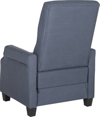 Safavieh Hamilton Recliner Chair Navy and Black Furniture 