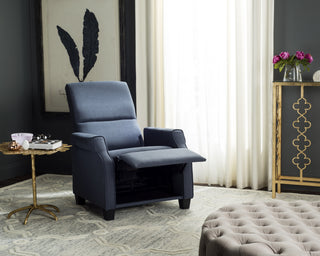 Safavieh Hamilton Recliner Chair Navy and Black  Feature