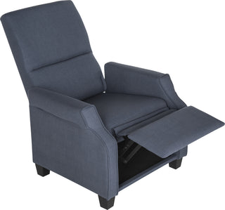 Safavieh Hamilton Recliner Chair Navy and Black Furniture 