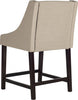 Safavieh Dylan Counter Stool Beige and Espresso Furniture 