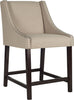 Safavieh Dylan Counter Stool Beige and Espresso Furniture 