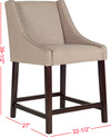 Safavieh Dylan Counter Stool Taupe and Espresso Furniture 