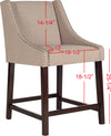 Safavieh Dylan Counter Stool Taupe and Espresso Furniture 
