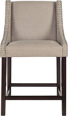 Safavieh Dylan Counter Stool Taupe and Espresso Furniture main image