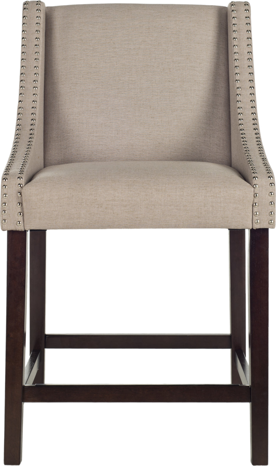 Safavieh Dylan Counter Stool Taupe and Espresso Furniture main image