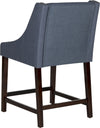 Safavieh Dylan Counter Stool Navy and Espresso Furniture 