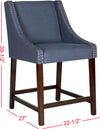 Safavieh Dylan Counter Stool Navy and Espresso Furniture 
