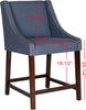 Safavieh Dylan Counter Stool Navy and Espresso Furniture 