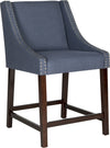 Safavieh Dylan Counter Stool Navy and Espresso Furniture  Feature