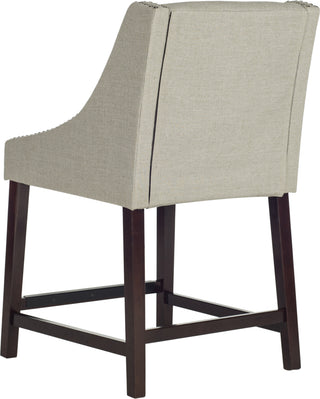 Safavieh Dylan Counter Stool Light Grey and Espresso Furniture 