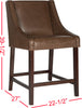 Safavieh Dylan Counter Stool Brown and Espresso Furniture 