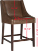 Safavieh Dylan Counter Stool Brown and Espresso Furniture 