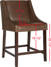 Safavieh Dylan Counter Stool Brown and Espresso Furniture 
