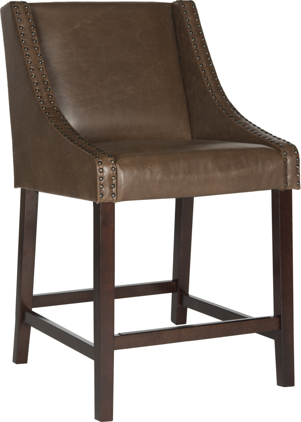 Safavieh Dylan Counter Stool Brown and Espresso Furniture  Feature