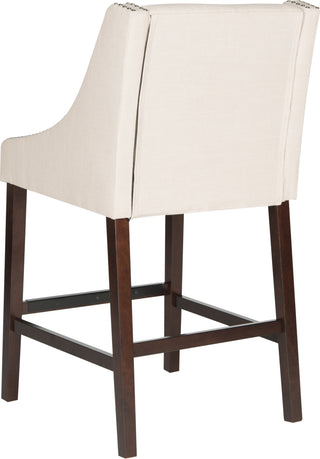 Safavieh Dylan Bar Stool Beige and Espresso Furniture 