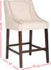 Safavieh Dylan Bar Stool Beige and Espresso Furniture 