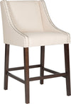 Safavieh Dylan Bar Stool Beige and Espresso Furniture  Feature