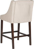 Safavieh Dylan Bar Stool Taupe and Espresso Furniture 