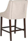Safavieh Dylan Bar Stool Taupe and Espresso Furniture 