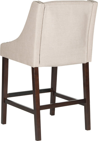 Safavieh Dylan Bar Stool Taupe and Espresso Furniture 