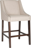 Safavieh Dylan Bar Stool Taupe and Espresso Furniture  Feature