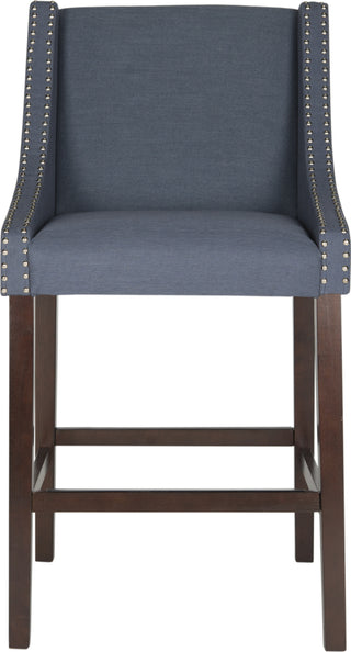 Safavieh Dylan Bar Stool Navy and Espresso Furniture main image