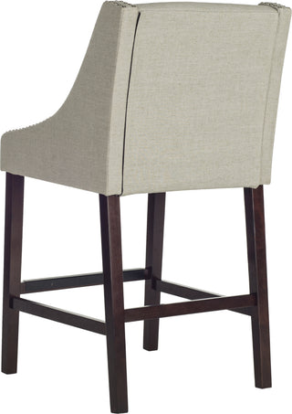 Safavieh Dylan Bar Stool Light Grey and Espresso Furniture 